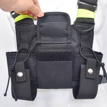 Радио жилетка Chest Rig Harness Chest Front Pack Pouch Holster Vest Rig Universal Radio Harness Chest Rig for Two Way Radio Walkie