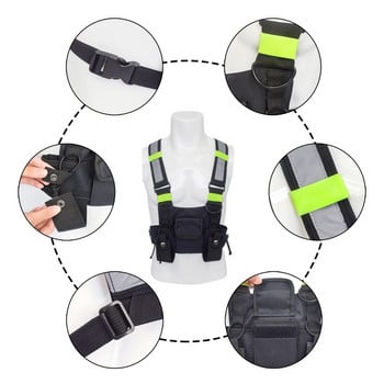 Радио жилетка Chest Rig Harness Chest Front Pack Pouch Holster Vest Rig Universal Radio Harness Chest Rig for Two Way Radio Walkie