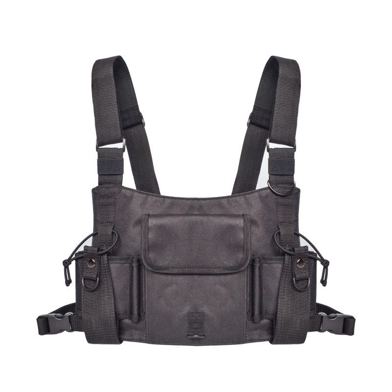 Cameră pentru piept pentru vestă radio, cutie pentru piept, pachet frontal, husă, toc, echipament pentru vestă, camă pentru radio universal, pentru walkie radio bidirecțional