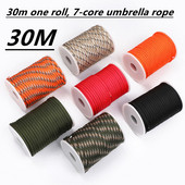 7-Core 550 Paracord 100FT(31M) 4mm Αλεξίπτωτο Κορδόνι Υπαίθριο Κάμπινγκ Survival Kit Σχοινί Ομπρέλα Σκηνής Λουράκι