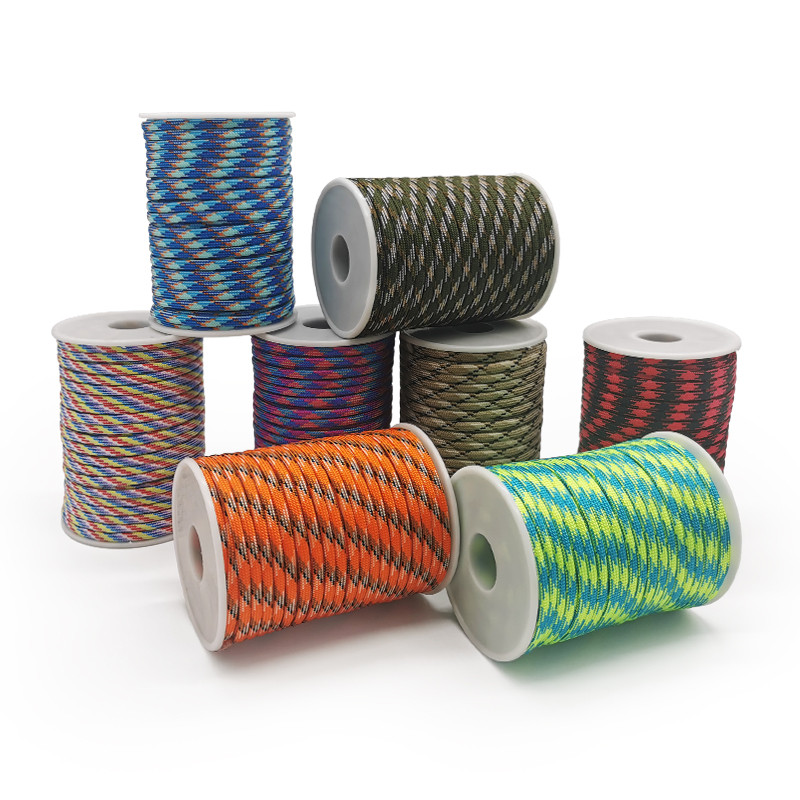30M 1 ролка 4 мм 7 ядра на стойката Паракорд за оцеляване Парашутно въже Въже Къмпинг Катерене Къмпинг Въже Туризъм Въже за дрехи
