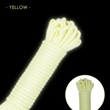 4 мм цветно светещо парашутно въже с въже за ремък Предупредително въже Mil Spec Type One Strand Катерене Къмпинг Оборудване за оцеляване