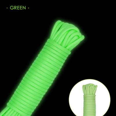 4 мм цветно светещо парашутно въже с въже за ремък Предупредително въже Mil Spec Type One Strand Катерене Къмпинг Оборудване за оцеляване