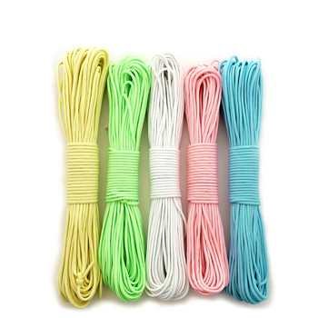 5 Colors Glow In The Dark Luminous Paracord 550 100FT Parachute Cord Lanyard Rope 7 Strands Cores Outdoor Survival Camping