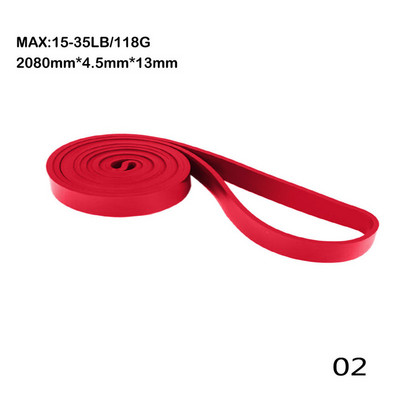 Fitneso guminės atsparumo juostos 208 cm kelių specifikacijų jogos elastinės juostos, skirtos jėgos treniruočių įrangai, sporto priedai