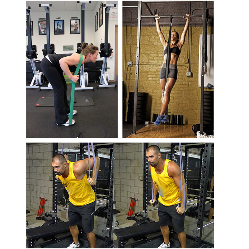 Fitneso guminės atsparumo juostos 208 cm kelių specifikacijų jogos elastinės juostos, skirtos jėgos treniruočių įrangai, sporto priedai