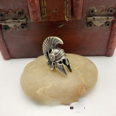 Alamă Grecia Antică Războinic spartan Cicatrice Cască umbrelă frânghie cuțit margele bijuterii DIY Paracord breloc șnur accesoriu pandantiv