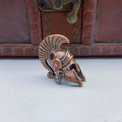 Alamă Grecia Antică Războinic spartan Cicatrice Cască umbrelă frânghie cuțit margele bijuterii DIY Paracord breloc șnur accesoriu pandantiv