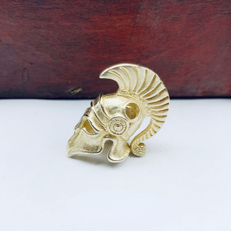 Alamă Grecia Antică Războinic spartan Cicatrice Cască umbrelă frânghie cuțit margele bijuterii DIY Paracord breloc șnur accesoriu pandantiv