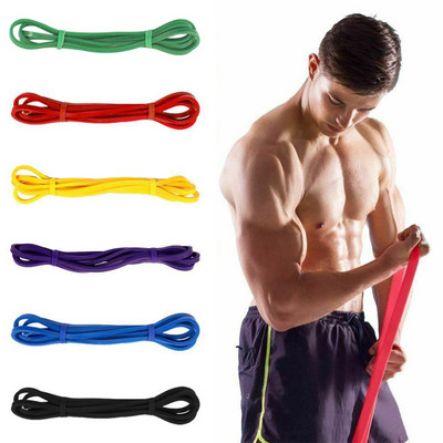 Latex resistance band elastic band wide rubber band strength men training and rally fitness women S6C7