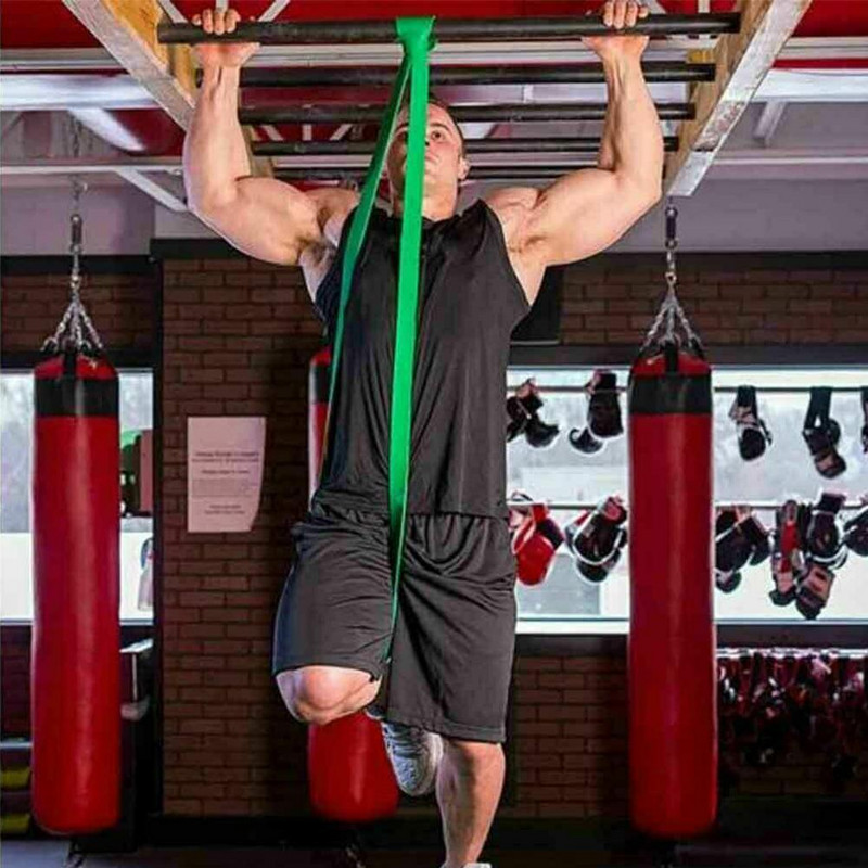 Latekso atsparumo juosta elastinė juosta plačios gumos juosta jėgos vyrų treniruočių ir ralio fitneso moterų S6C7