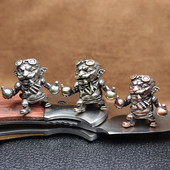 Alliance Gnome Smoking Bomb Soldat Inginer Cuțit din alamă Mărgele DIY Paracord țesut Snur Breloc Pandantive Accesorii pentru instrumente EDC