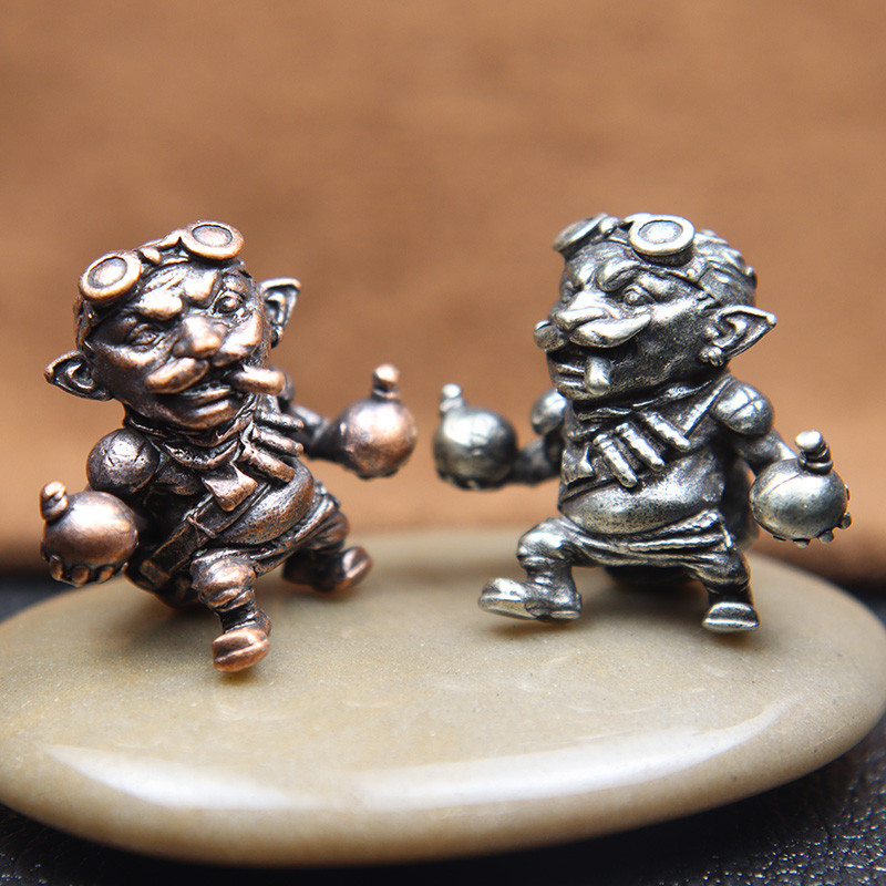 Alliance Gnome Smoking Bomb Soldat Inginer Cuțit din alamă Mărgele DIY Paracord țesut Snur Breloc Pandantive Accesorii pentru instrumente EDC