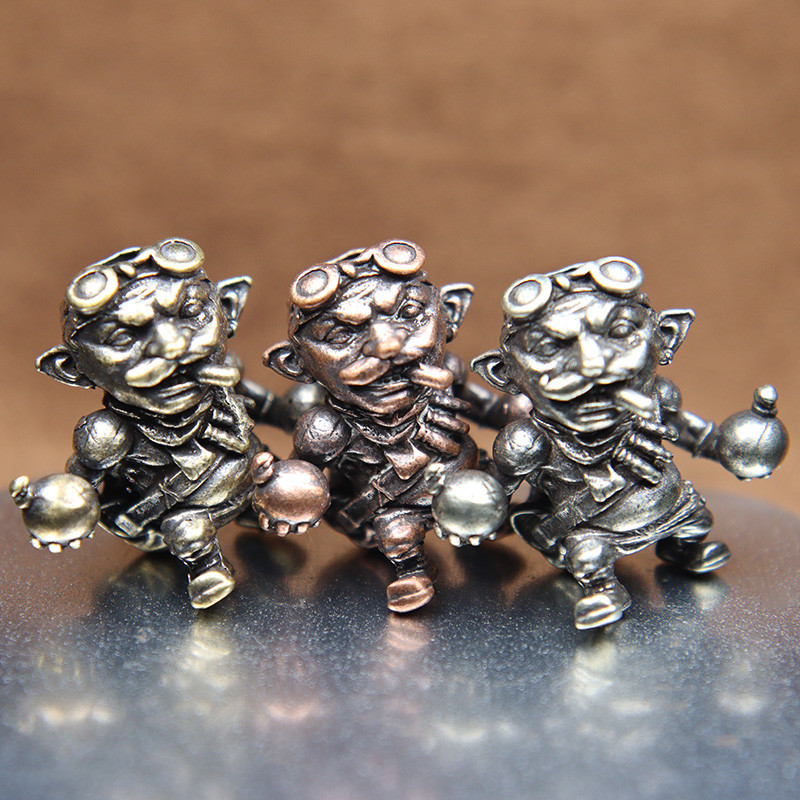 Alliance Gnome Smoking Bomb Soldat Inginer Cuțit din alamă Mărgele DIY Paracord țesut Snur Breloc Pandantive Accesorii pentru instrumente EDC