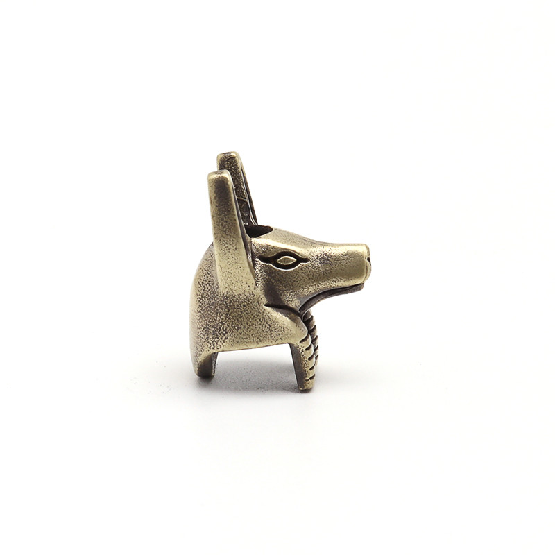 Mjedena Anubisova glava Nož Perle Na otvorenom DIY Alati EDC Uzice Privjesci Privjesci za ključeve Pribor