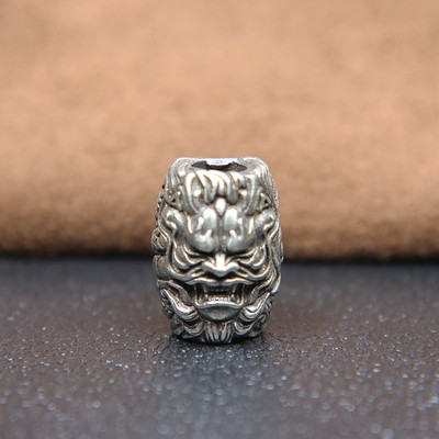 Cap de dragon din alamă sculptat cilindru umbrelă frânghie cuțit margele bricolaj paracord brățări accesorii țesute manual pandantive cu șnur