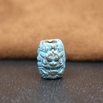 Cap de dragon din alamă sculptat cilindru umbrelă frânghie cuțit margele bricolaj paracord brățări accesorii țesute manual pandantive cu șnur