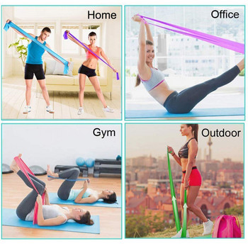 AOLIKES Elastic Yoga Resistance Bands Natural Latex Gym Fitness Crossfit Loop Bodybulding Άσκηση Προπόνησης Εξοπλισμός