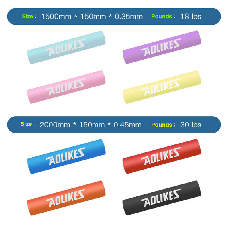 AOLIKES elastsed joogavastupanupaelad naturaalsest lateksist jõusaal Fitness Crossfit Loop Bodybuding Treening Treening Treeningvarustus