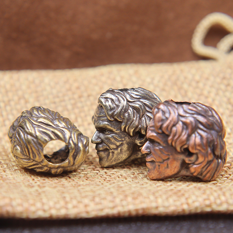 Ρετρό American Joker Knife Bead DIY Lanyard Κρεμαστό Αξεσουάρ Κλόουν Γλυπτό Paracord Beads EDC Διακοσμητικά βραχιόλι με σχοινί ομπρέλας