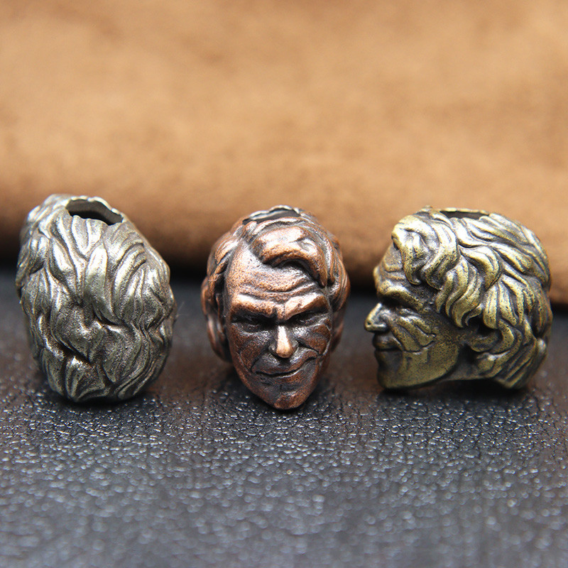 Ρετρό American Joker Knife Bead DIY Lanyard Κρεμαστό Αξεσουάρ Κλόουν Γλυπτό Paracord Beads EDC Διακοσμητικά βραχιόλι με σχοινί ομπρέλας