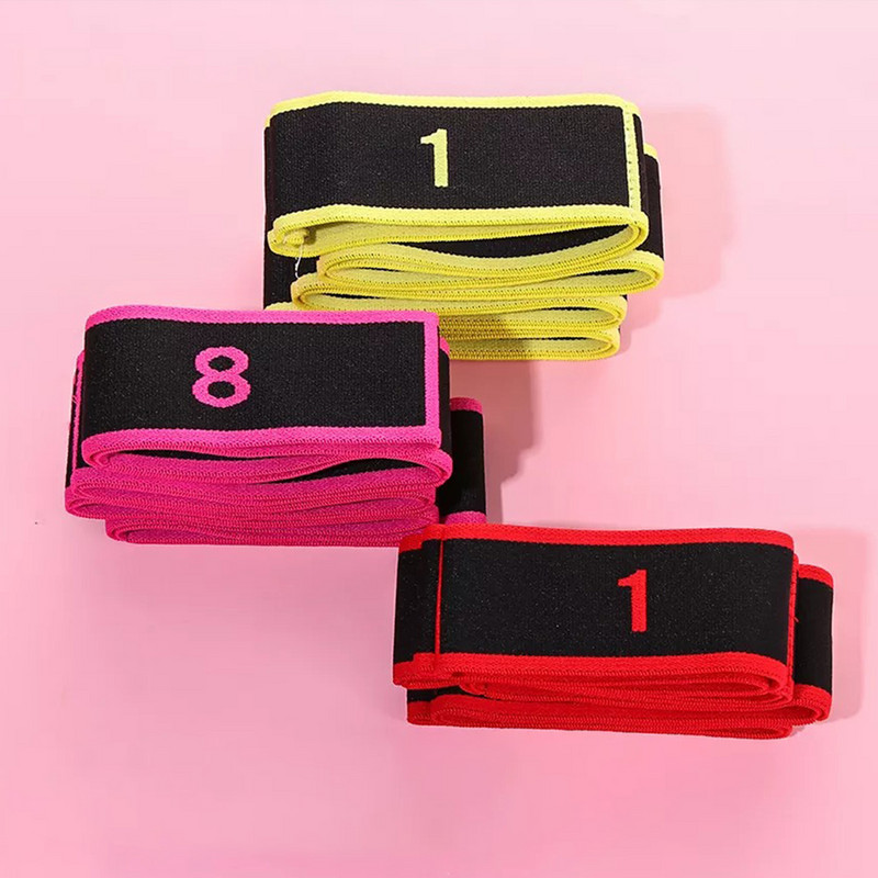 Йога каишка за издърпване колан експандер гимнастика момиче латински танци еластична лента пилатес тренировъчен колан фитнес ластик