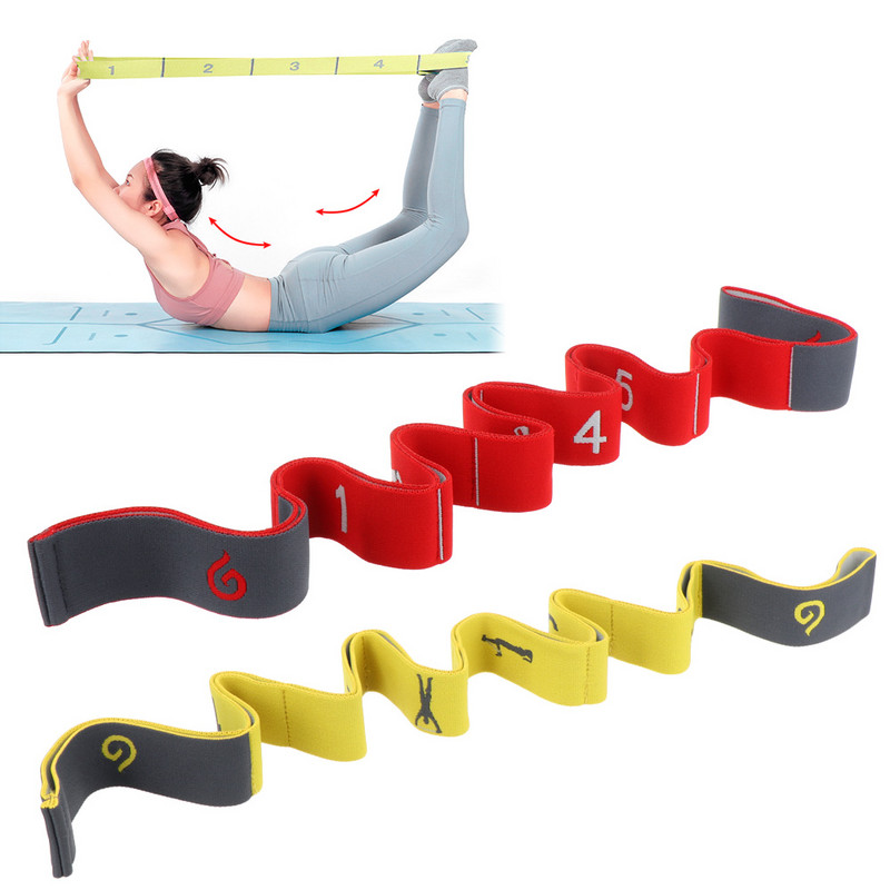 1 tk polüester-puuvillajooga venitusrihm elastne joogarihm, tõmberihm, jõusaal Fitness Treening Tantsu koduseks treeninguks