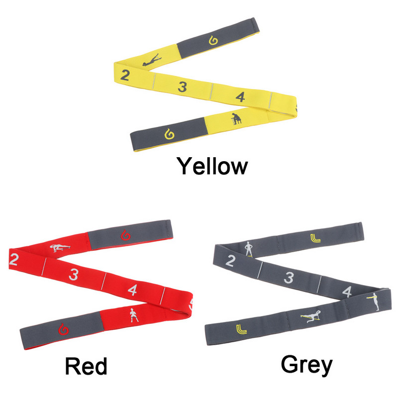 1 tk polüester-puuvillajooga venitusrihm elastne joogarihm, tõmberihm, jõusaal Fitness Treening Tantsu koduseks treeninguks