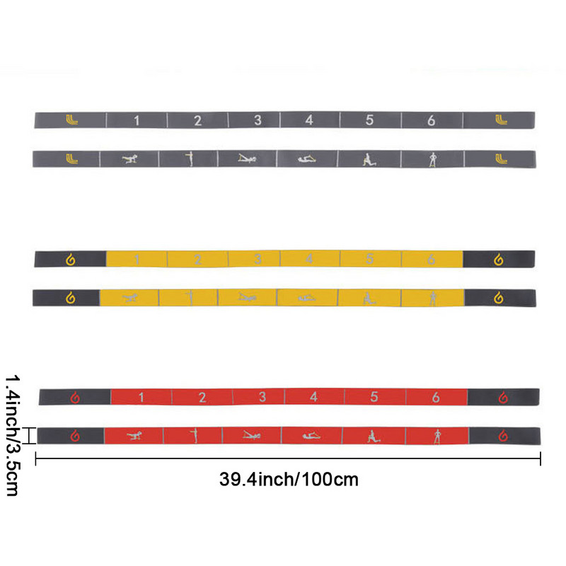 1 tk polüester-puuvillajooga venitusrihm elastne joogarihm, tõmberihm, jõusaal Fitness Treening Tantsu koduseks treeninguks