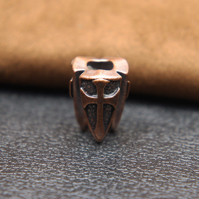 Cuțit din alamă cu scut în cruce, mărgele de bricolaj, umbrelă, frânghie, pandantiv, lanternă, șnur, agățat EDC, instrument de exterior, accesoriu pentru brățară paracord