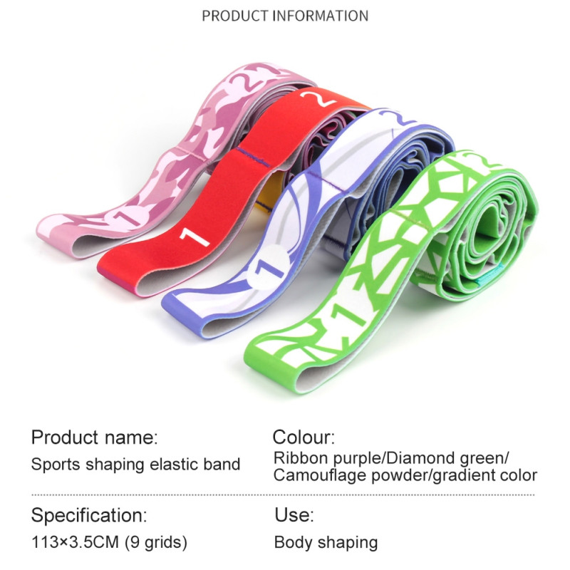 2,3M takistusriba libisemisvastane elastne venitusrihm Fitnessi jalgade venitamine Fitnessi treeningtarvikud