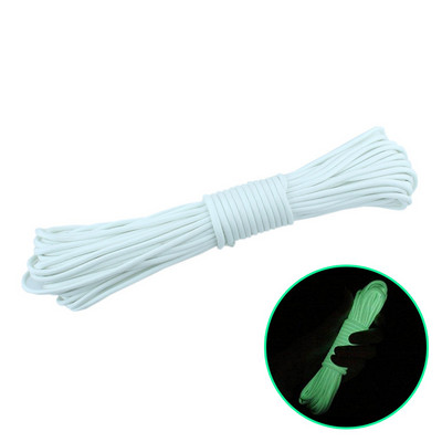 Paracord luminos de 4 mm, 9 miezuri, 550, frânghie fluorescentă în aer liber, cort din nailon, cordon de parașută strălucitor, șnur, corzi de supraviețuire pentru camping