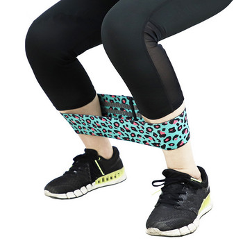 1 τμχ Unisex Leopard Print Latex Yoga Squat Circle Loop Band Resistance Bands Elastic Workout Fitness Equipment