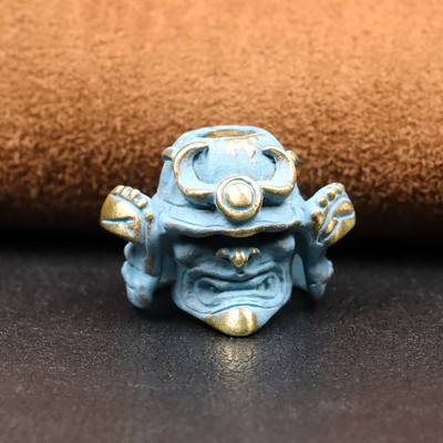 Samurai japonezi generali cască cap de craniu din alamă cuțit mărgele în aer liber EDC bricolaj paracord șnur breloc pandantiv accesorii instrumente