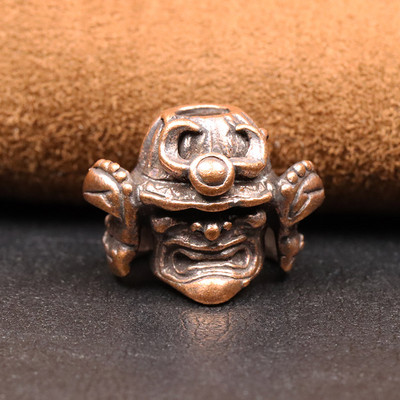 Samurai japonezi generali cască cap de craniu din alamă cuțit mărgele în aer liber EDC bricolaj paracord șnur breloc pandantiv accesorii instrumente