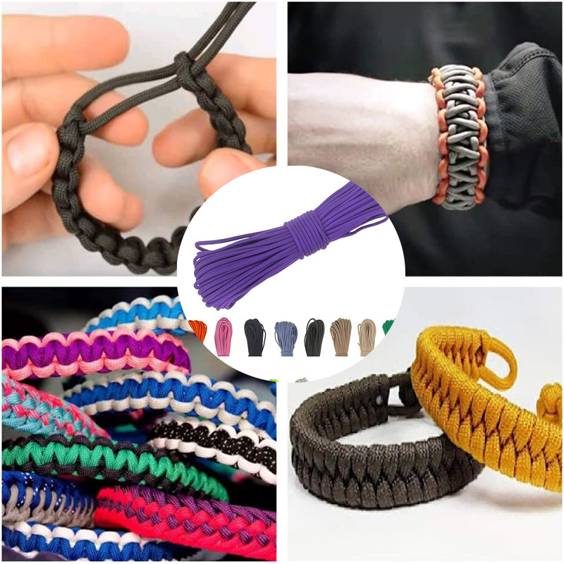 Paracordi käevõru köis langevarjuga 550 nöör välitingimustes ellujäämisköis DIY punumine ronimisnöör telkimiseks 7 Strand 100ft