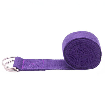 183x3,8 cm joogarihm, vastupidavad puuvillased harjutusrihmad reguleeritava D-rõngaga pandlaga Pilatese vöö jooga venitusrihm fitnessi jaoks