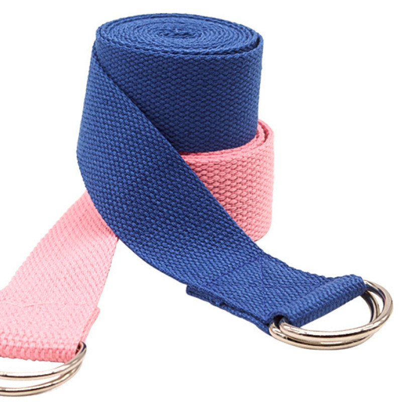 183x3,8 cm joogarihm, vastupidavad puuvillased harjutusrihmad reguleeritava D-rõngaga pandlaga Pilatese vöö jooga venitusrihm fitnessi jaoks
