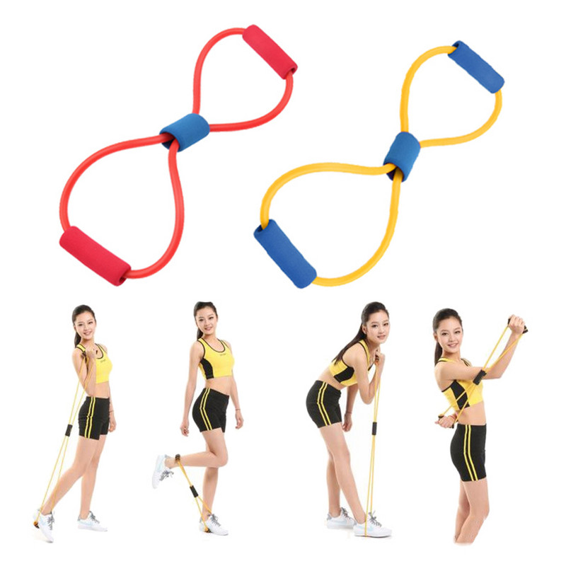 Bandă de rezistență Yoga Pilates Abs Exercițiu Stretch Fitness Tube Benzi de antrenament ZJ55