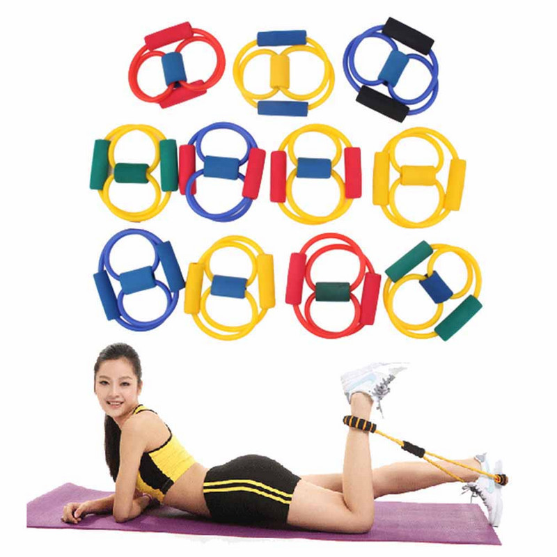 Bandă de rezistență Yoga Pilates Abs Exercițiu Stretch Fitness Tube Benzi de antrenament ZJ55