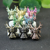 Jaapani mereröövli sarved Samurai nukk Paracord helmesnuga kaelarihm messingist amuletid EDC DIY käevõru tarvikud võtmehoidja ripatsite jaoks