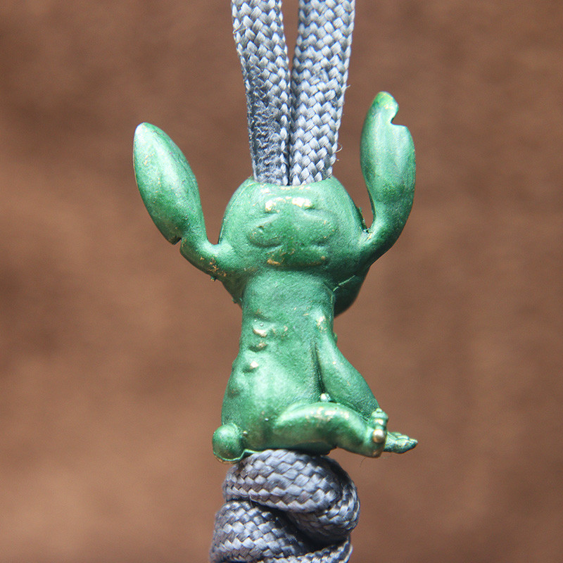 Nagy fülek száj koala figurák sárgaréz kés zsinór medálok EDC kültéri paracord gyöngyök varázslatok barkácsolás kulcstartó kiegészítők forró rajzfilm