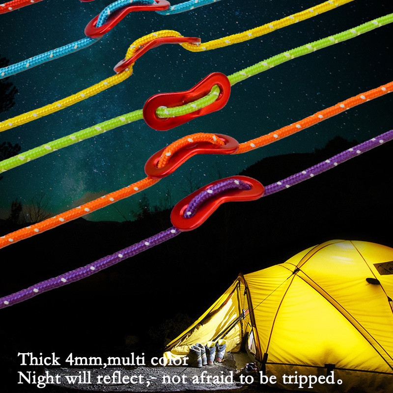 4M 550 Paracord Parașuta Snur Snur Cort Cort Guyline Mil Spec Tip III 7 Toroane 50FT 100FT Pentru drumeții Camping