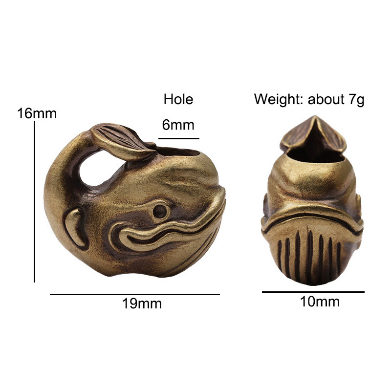 Armsad vaala messingist noahelmed EDC õues meisterdamise paracord tarvikud Käsitsi valmistatud kootud paelad ripatsid Ehted vihmavarju köie riputused