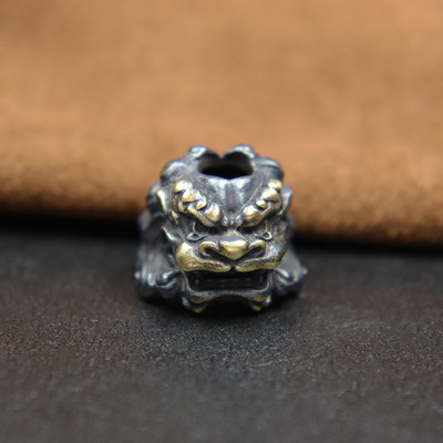 Hiina iidne palee Lõvipea noahelmed Vintage messingist EDC välistingimustes meisterdamiseks Paracord kootud kaelapaelad ripatsid ehted aksessuaarid