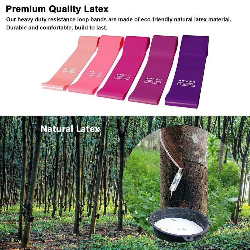 Ελαστικές ταινίες 5 επιπέδων για γυμναστική Ζώνες αντίστασης ούλων Προπόνηση γιόγκα Αθλητισμός Ελαστικές ζώνες Ελαστικές ταινίες Εξοπλισμός προπόνησης άσκησης από καουτσούκ