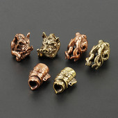 1tk/partii Kaheksajalg Noahelmed Messingist Metssea Helmed Vihmavarju Köis Ripats Punane Vask Paracord Helmed DIY