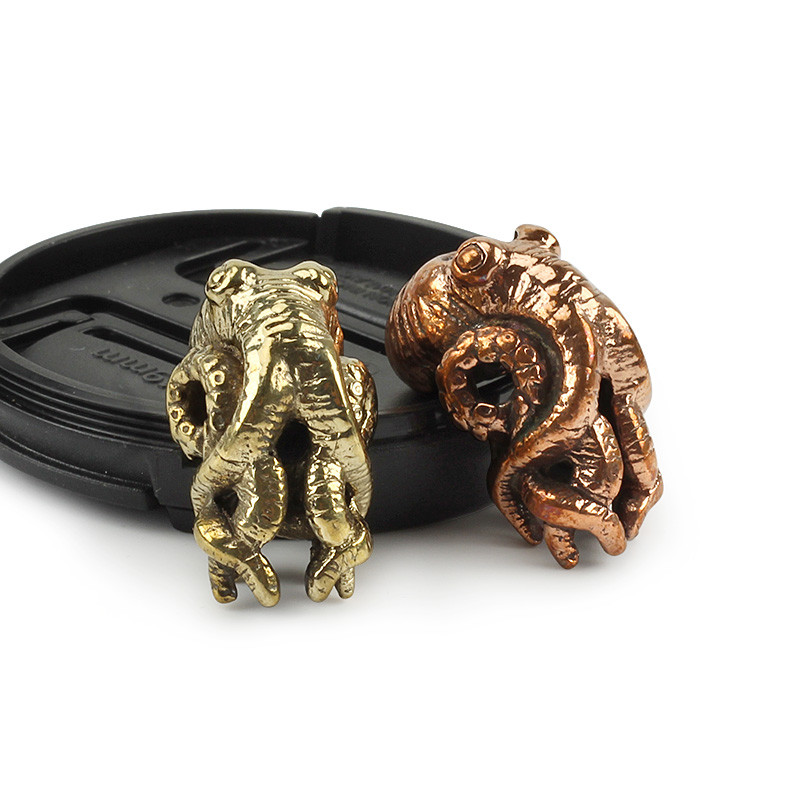 1tk/partii Kaheksajalg Noahelmed Messingist Metssea Helmed Vihmavarju Köis Ripats Punane Vask Paracord Helmed DIY