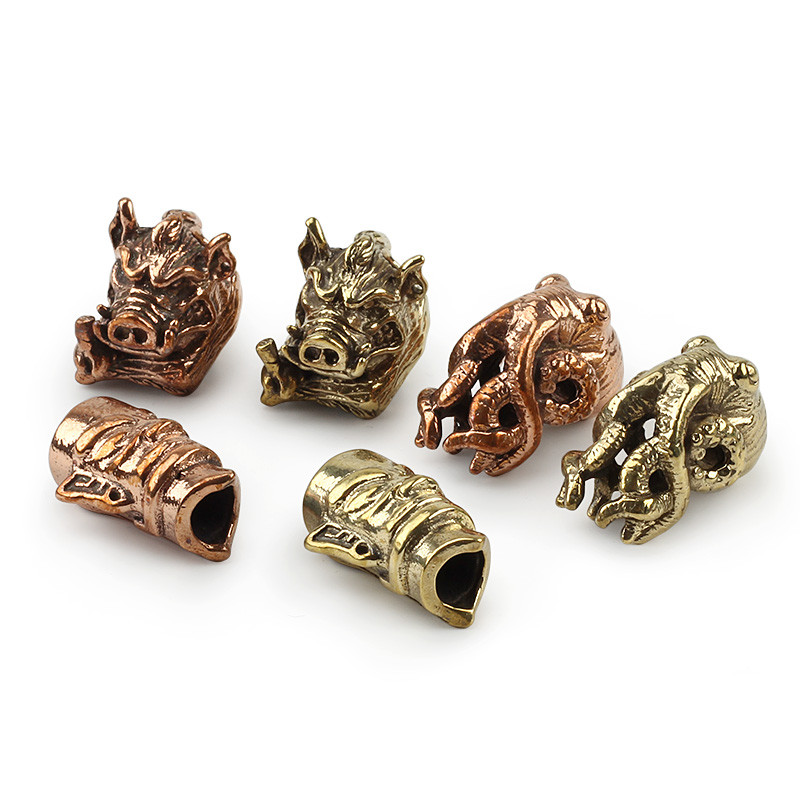 1tk/partii Kaheksajalg Noahelmed Messingist Metssea Helmed Vihmavarju Köis Ripats Punane Vask Paracord Helmed DIY