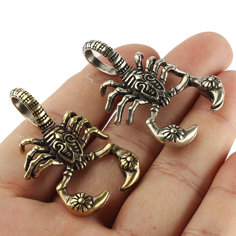 Škorpion Nož Perle Bakreni privjesak Mesing EDC Paracord Škorpion Mesing Privjesak za ključeve Dodaci